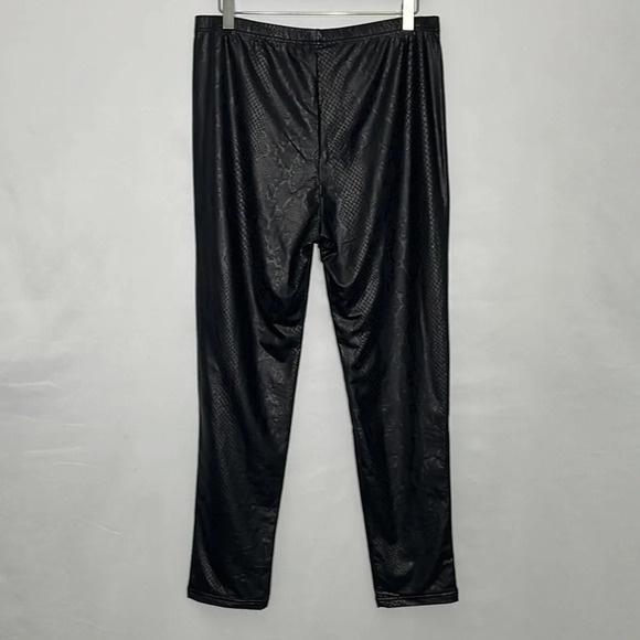 Plush Fleece Lined Liquid Leggings in Black Snake - NEW - Size XXL - Picture 4 of 8